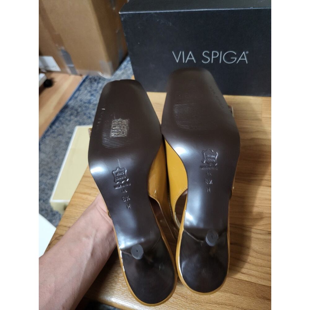 New with Box Via Spiga slingbacks. Caramel color Size 8.5M - Picture 11 of 12